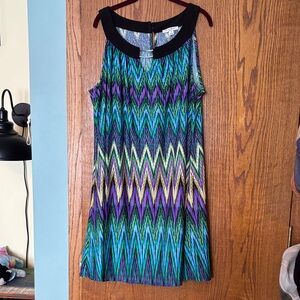 Studio Works Vibrant Zigzag Midi Dress